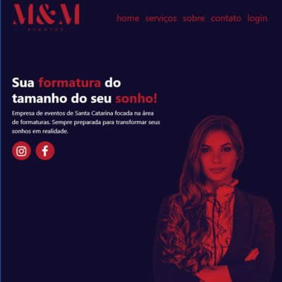 Website M & M Eventos